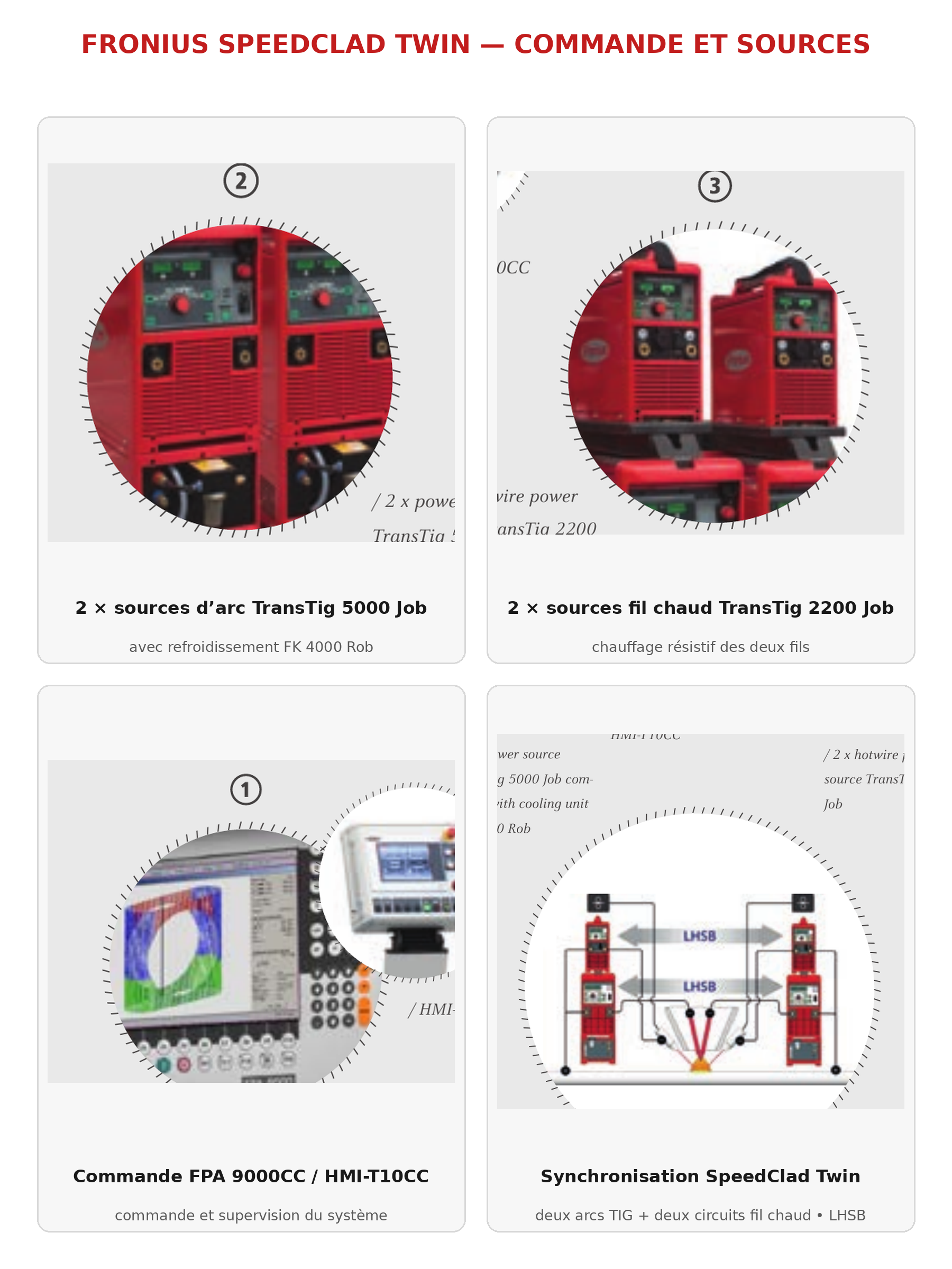 Fronius SpeedClad Twin : sources de courant, contrôleur et synchronisation des deux fils