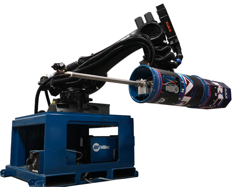 ARC Specialties ARC-5 Infinity : bras robotisé avec tête tournante pour rechargement de géométries intérieures