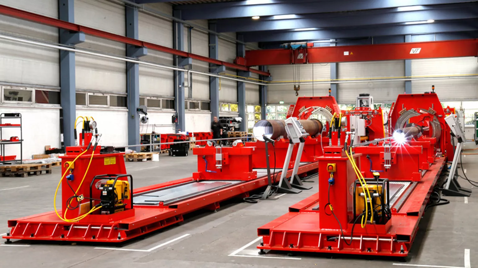 Fronius High-Performance Pipe Cladding System : vue générale de l'installation de rechargement intérieur des tubes
