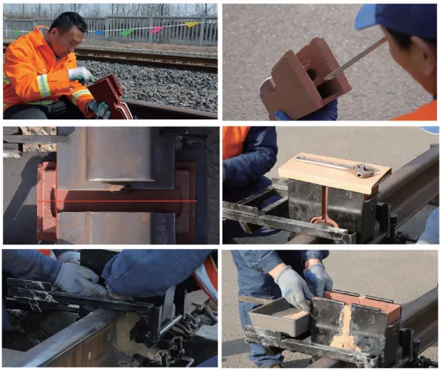Photographie commerciale d’un outillage pour le soudage aluminothermique des rails